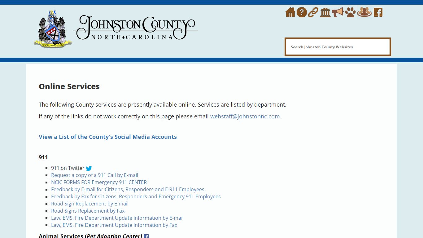Online Services - Johnston County, North Carolina